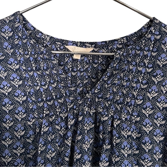 VOLOSHIN Cropped Indigo Blue Floral Crop Top Size XS - Picture 2 of 13